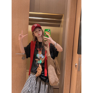 T恤 Yukiss 短袖 轻盈垂感雪花棉 快乐小熊凉凉Tee