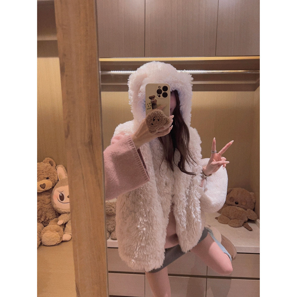 Yukiss【du家色熊耳朵毛毛马甲/仿羊羔毛连帽外套】,女装/女士精品,马夹,淘宝优惠券,粉丝福利购,淘宝优惠卷