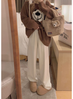 Yukiss【蚕丝羊毛糯米裤！好版型垂感jue休闲裤～】