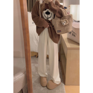 ～ Yukiss 型垂感jue休闲裤 好版 蚕丝羊毛糯米裤