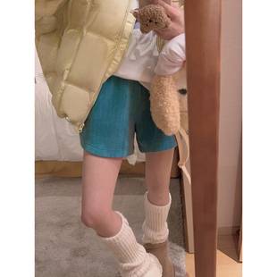 松紧腰灯芯绒加绒短裤 N种搭配 敲好搭 Yukiss