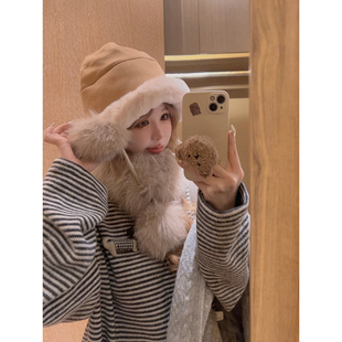 獭兔毛内里 真狐狸毛雪球围脖 贵贵感 Yukiss