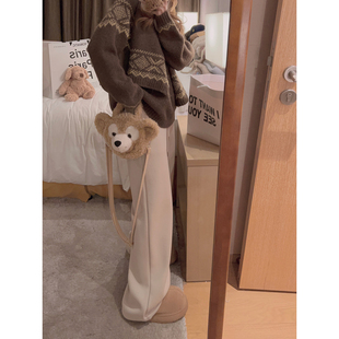 480g加绒复合垂顺休闲裤 奶fufu纸片人 福利清仓5折 Yukiss