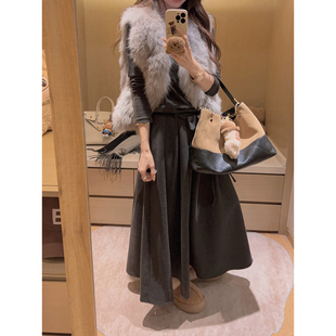 羊毛百褶裙长裙百搭半身裙～ 型 超绝版 Yukiss