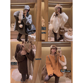 粗针加厚大毛衣露肩外套 定染4色 领口两穿 Yukiss