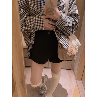 休闲短裤 Yukiss 不易皱西装 好搭配 瘦瘦小黑裤