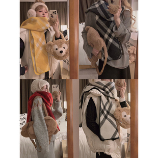 格纹双面围巾披肩 复古好搭配 氛围拉满 Yukiss