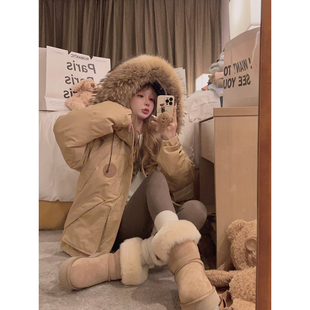 90白鸭绒羽绒服 Yukiss 工装 貉子毛领 派克2.0