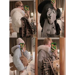 90白鸭绒小短款 白狐真毛领 乖乖羽绒服 Yukiss