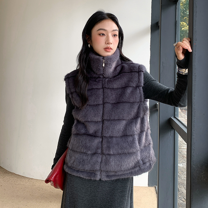 FONE简禾环保皮草马甲外套女2025