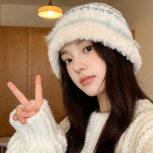 秋冬高颜值百搭毛绒绒亲肤渔夫帽