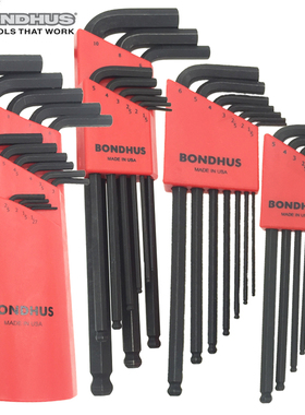 正品美国BONDHUS波顿加长球头内六角扳手10946套装 10992 10999