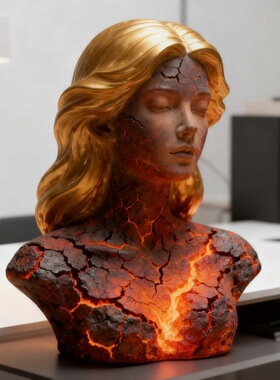 跨境blazing maiden figurine破碎的灵魂赤焰装饰品摆件图形雕塑