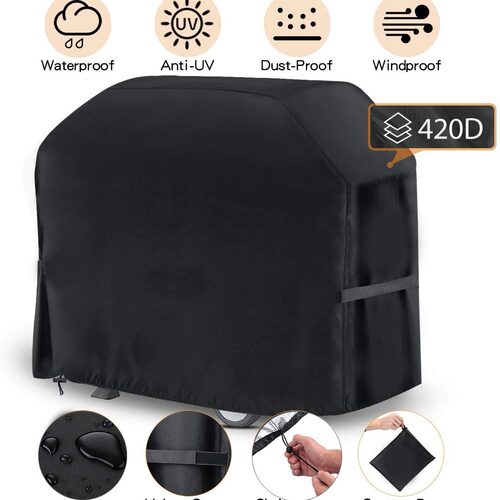 bbq cover亚马逊爆款重型420D牛津布户外烧烤罩 烤炉罩防尘套盖布