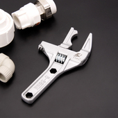 卡夫威尔卫浴活动扳手水暖安装 短柄大开口卫浴专用拆卸活动扳手