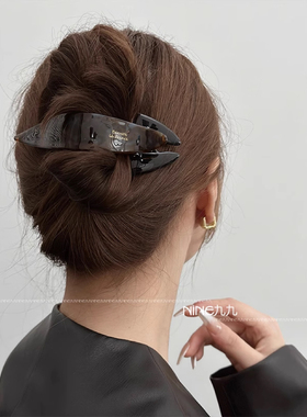 NINE九丨发夹女2025新款高级感大号抓夹后脑勺一字夹燕尾夹鸭嘴夹
