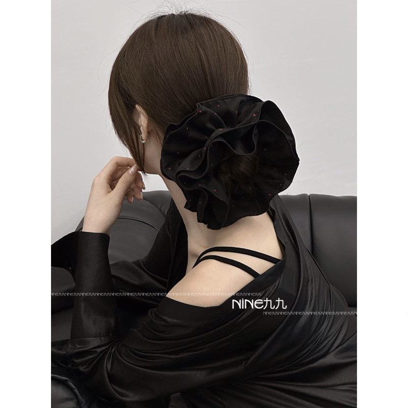 NINE九丨法式复古波点大肠发圈高级感气质头绳女扎头发发绳发饰女,饰品/流行首饰/时尚饰品新,发饰,淘宝优惠券,粉丝福利购,淘宝优惠卷