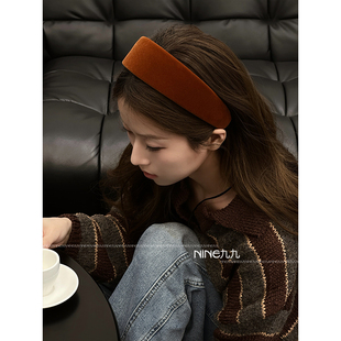 洋气宽边高级头箍发饰 压发洗脸发卡高级感时尚 NINE九 2025新款