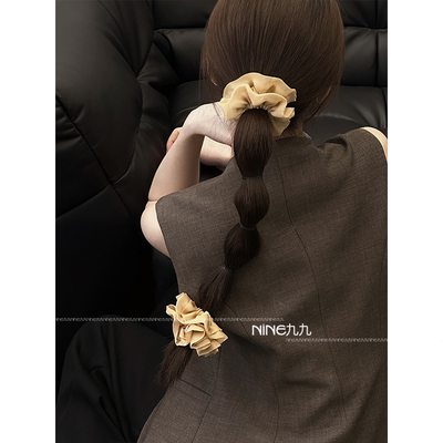 超大布艺100%桑蚕丝发圈