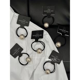 NINE九 珍珠头绳女简约气质高弹力橡皮筋发圈扎头发头饰发绳 韩版