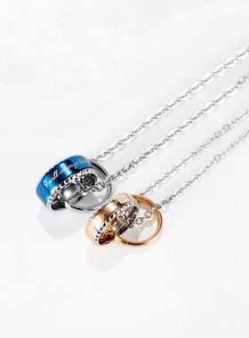 钛钢刻字情侣浪漫走心简约