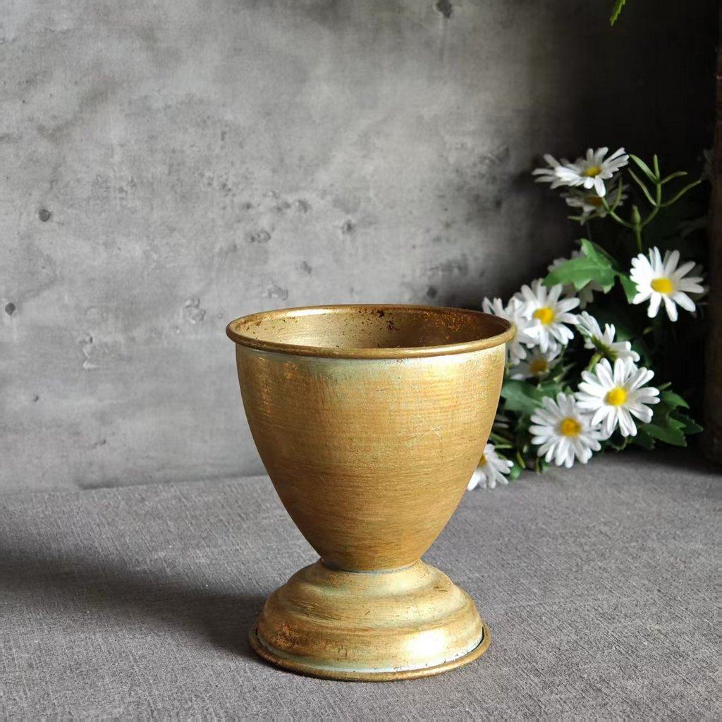 百亩欧式复古做旧铁艺插花花器奖杯花翁花瓶花园家居装饰杂货花艺,家居饰品,花盆,淘宝优惠券,粉丝福利购,淘宝优惠卷