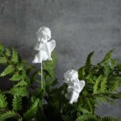 百亩花园树脂天使花插花盆造景装 复古小天使迷你雕塑插件 饰欧式