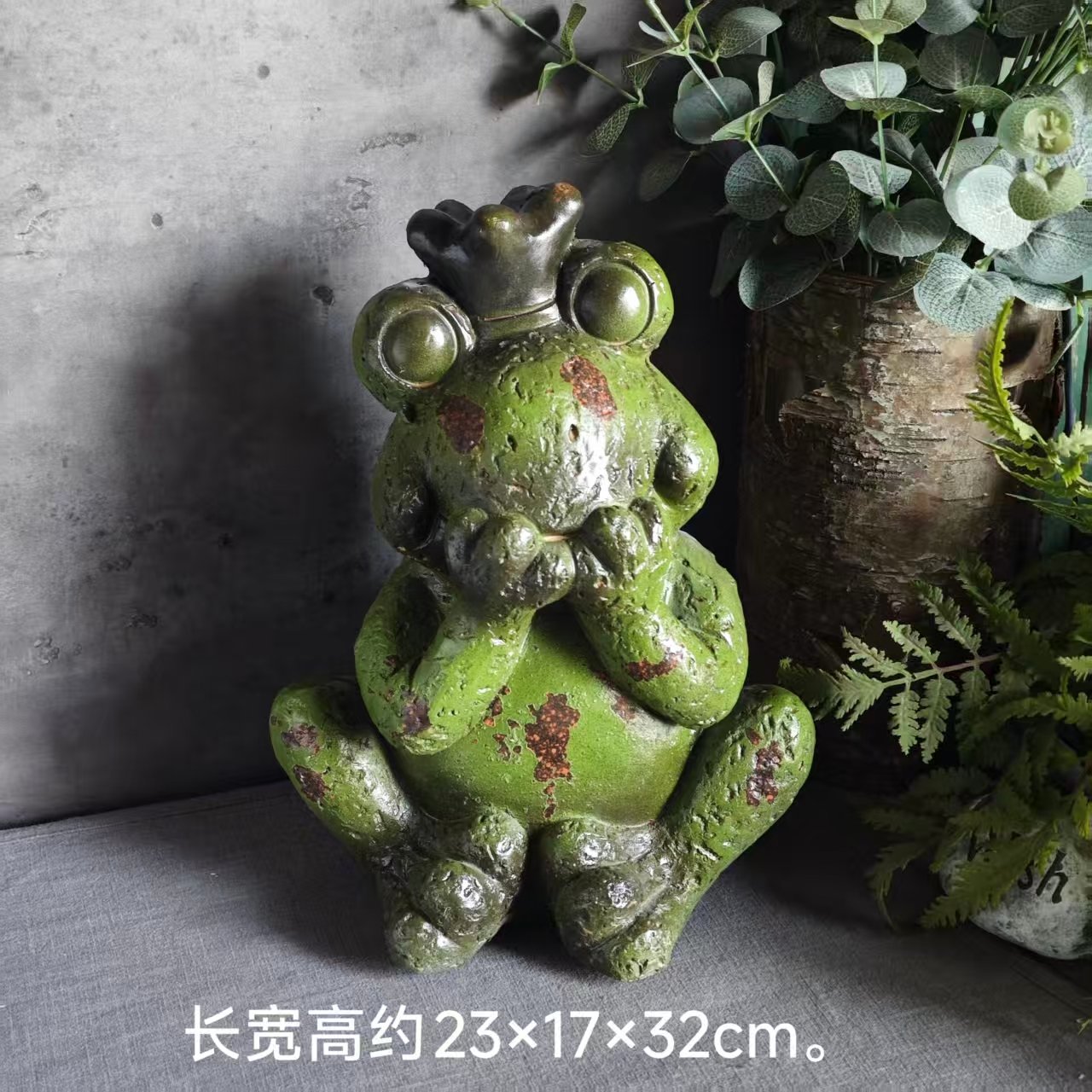 花园娃娃动物人物氧化镁摆件图片
