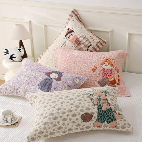 棉纱布枕巾a类柔软成人头盖巾