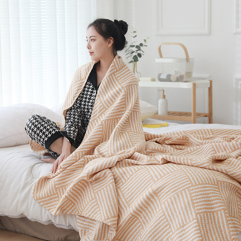 순수 면 3층 거즈 수건 이불 성인 홈 소프트 북유럽 에어컨 담요 학생 면화 수면 시트 여름 시트