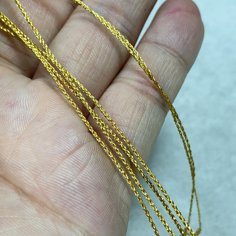 特细金线吊坠绳极简项链14k