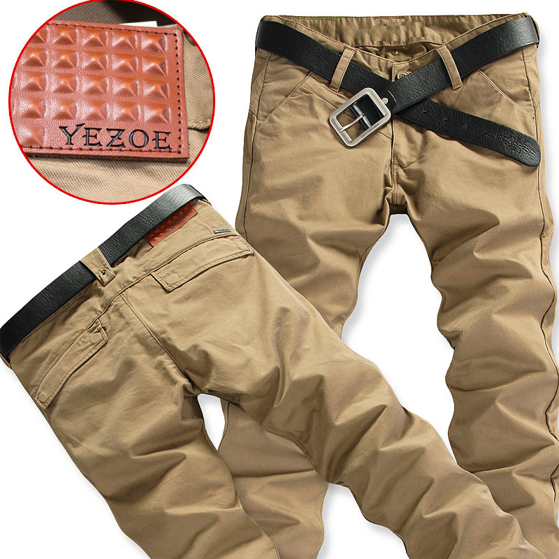男士休闲裤新款学生韩版潮百搭修身直筒纯棉卡其工装长裤子25春秋,男装,休闲裤,淘宝优惠券,粉丝福利购,淘宝优惠卷