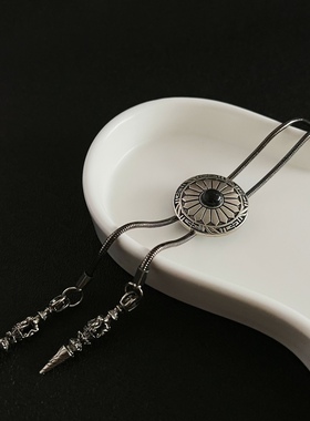 男士西装领带金属可调节领结抽拉款T恤项链个性潮男单品领绳领花