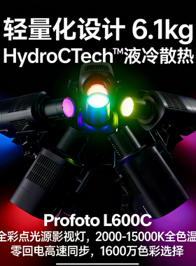 Profoto 保富图L600CL600D专业影视灯LED长亮灯色温可调全彩600W