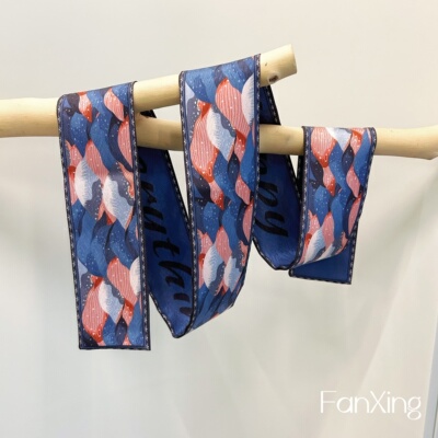 繁星原创新款日系设计复古丝巾领巾蓝色高级感小长条绑包扎发丝带