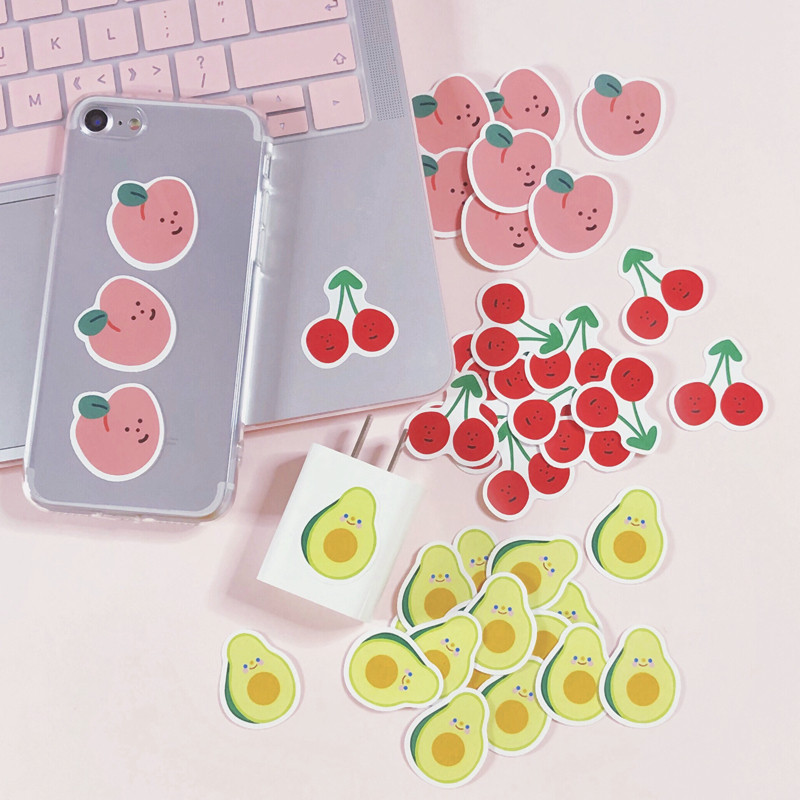 Malling booth韩国ins同款 樱桃牛油果水蜜桃 手机手账笔记本贴纸|ruв категории Цифровые аксессуары, аксессуары для мобильных телефонов, аксессуары для мобильных телефонов, телефон наклейки - от Buy2taobao.com для оказания профессиональной услуги покупки агента Taobao