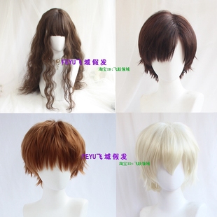 赫敏cos假发儿童哈利波特罗恩马尔福.. 格兰杰蓬松羊毛卷短发..