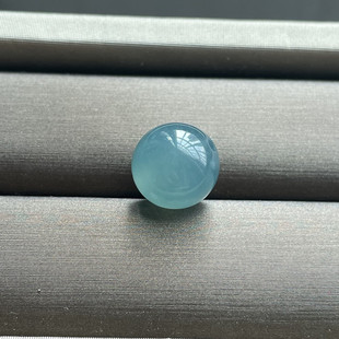 天然A货翡翠玉石冰种蓝绿蓝水配珠手串散珠diy手工配件圆珠11.8mm