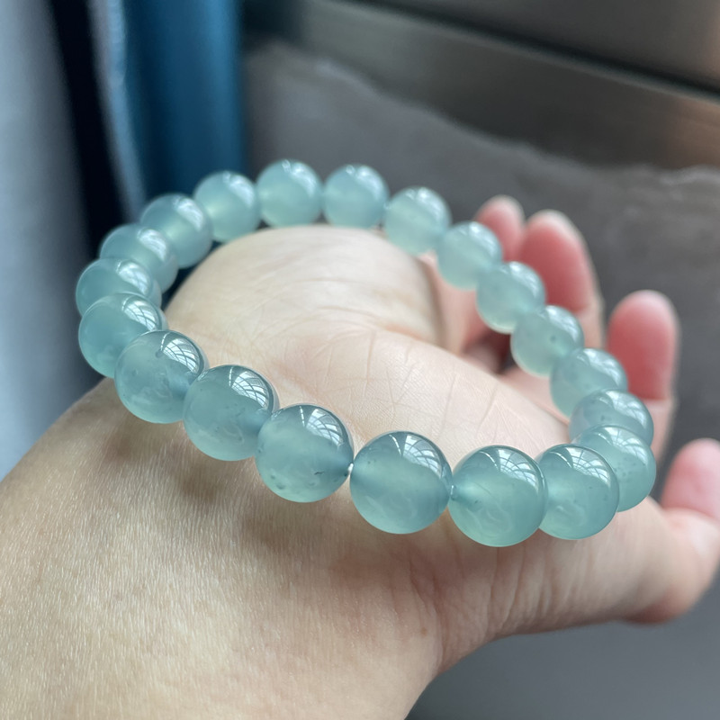 天然A货翡翠玉石手链10mm