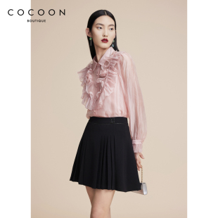 优雅立体花朵灯笼袖 雪纺衬衫 2023春夏新品 COCOON商场同款