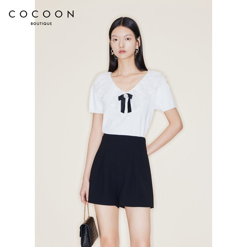商场同款蕾丝COCOON双层花边