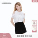 雪纺衫 MISS 天丝露肩短袖 新款 COCOON可可尼蝴蝶结上衣女2025秋季