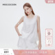 无袖 新款 背心上衣女 COCOON可可尼白色镂空亚麻上衣2025秋季 MISS