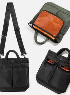 日系PX TANKER 2WAY HELMET尼龙通勤头盔包斜跨百搭休闲潮单肩包