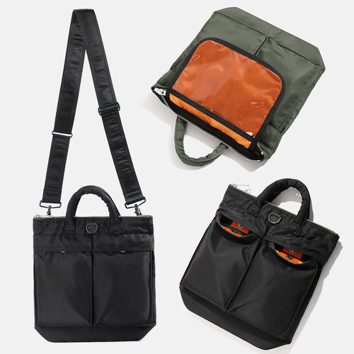 日系潮牌PX竖款休闲头盔单肩包