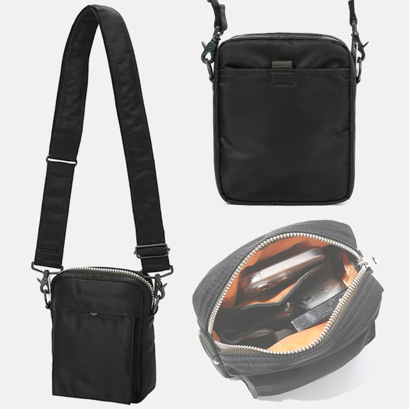 日系TANKERPX拉链撞色单肩小包