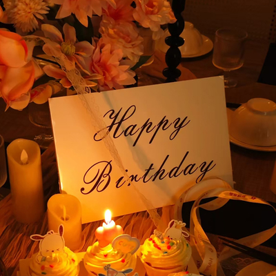 创意生日装饰用品氛围道具  HAPPY BIRTHDAY生日快乐KT板桌面摆件