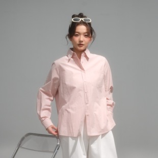 新款 早秋长袖 秋季 衬衫 L6650 白色宽松直筒休闲显瘦胖MM裤 子L6539