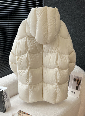above deck中长款羽绒服女加厚保暖95白鸭绒韩版宽松连帽云朵泡芙