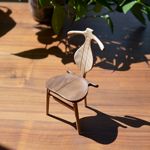 1953迷你家具博物馆手办艺术设计摆件Hans Wegner侍丛椅模型6:1